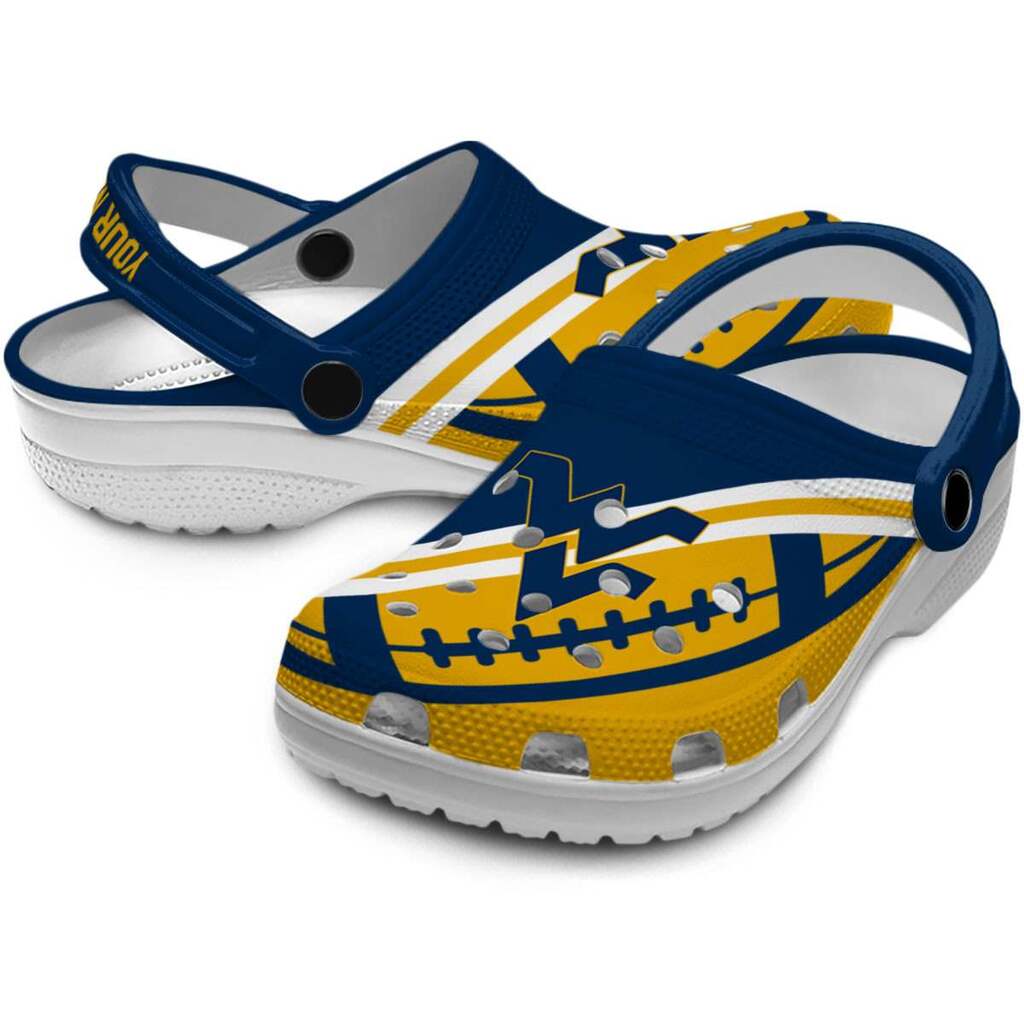 Customized West Virginia Mountaineers Football Motif ClogTVC1801128 - Image 3