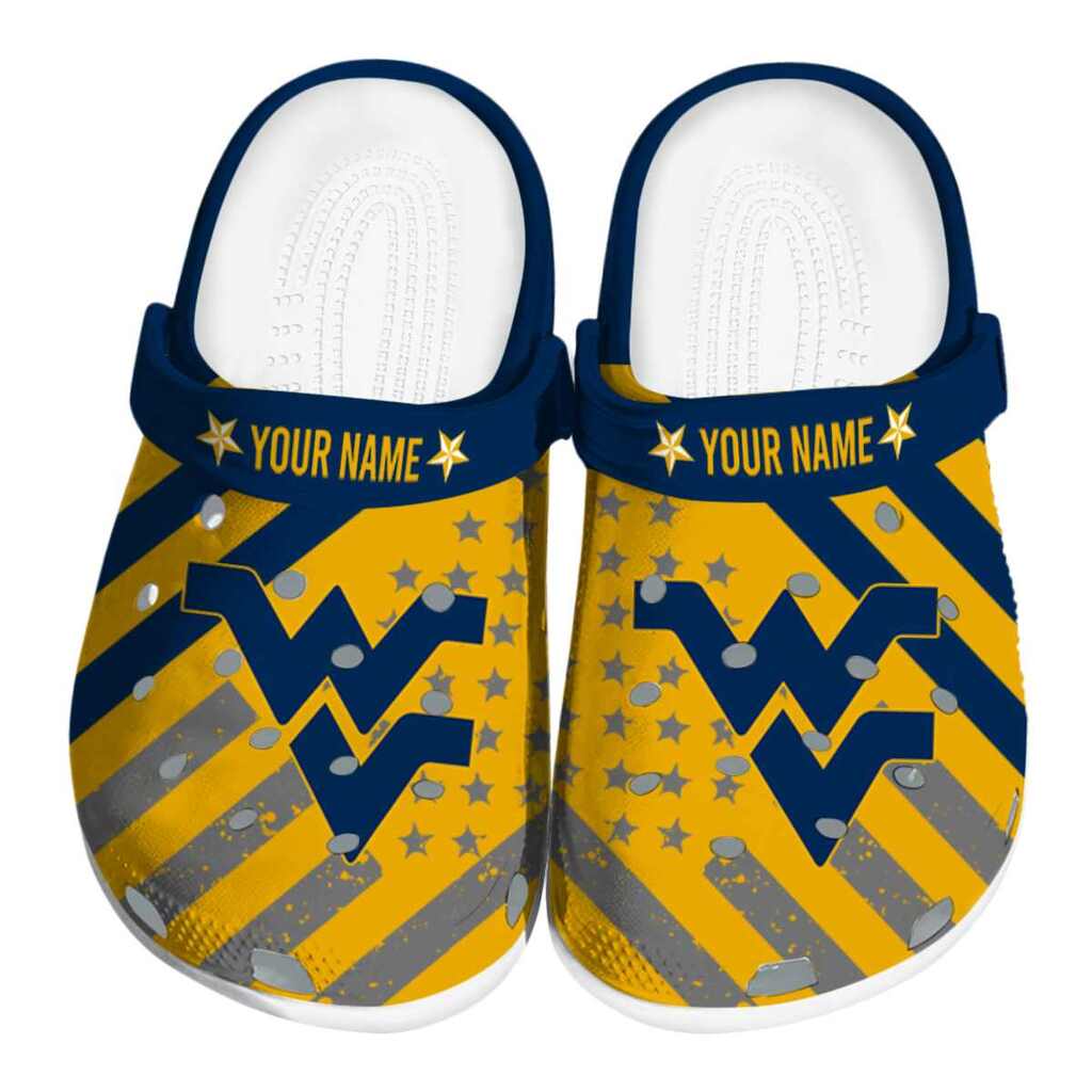 Customized West Virginia Mountaineers Star-Spangled Graphic ClogTVC180180