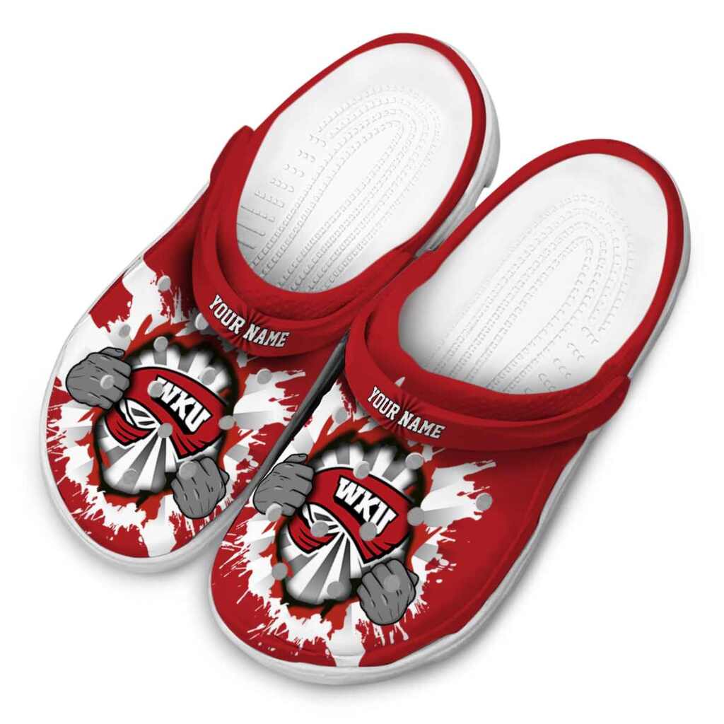 Customized Western Kentucky Hilltoppers Gripping Hand ClogTVC1801804 - Image 4