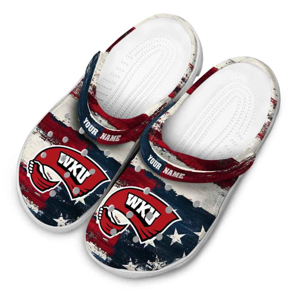 Customized Western Kentucky Hilltoppers Patriotic Stripes ClogTVC1801775 - Image 4