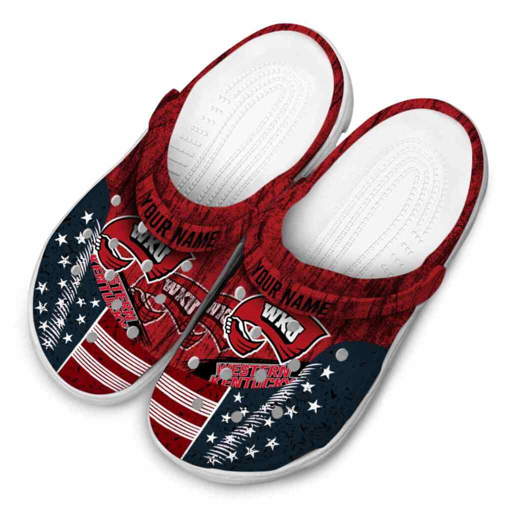 Customized Western Kentucky Hilltoppers Star-Spangled Side Pattern ClogTVC1801746 - Image 4