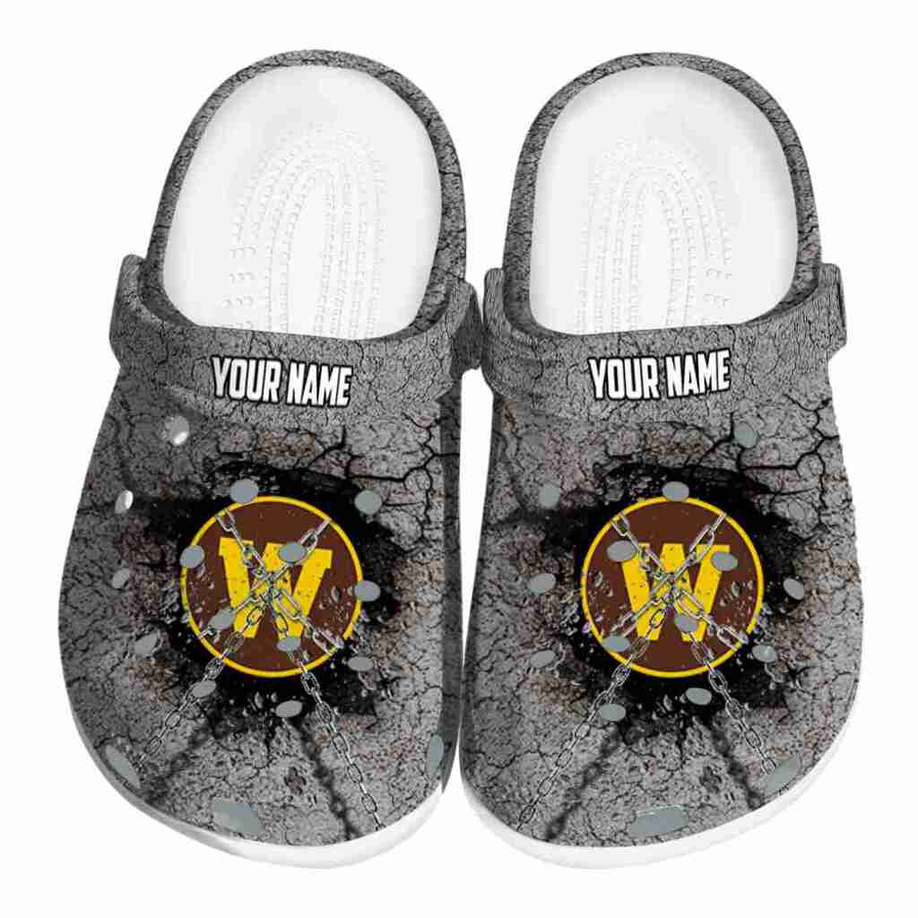 Customized Western Michigan Broncos Cracked Ground Texture ClogTVC1801719
