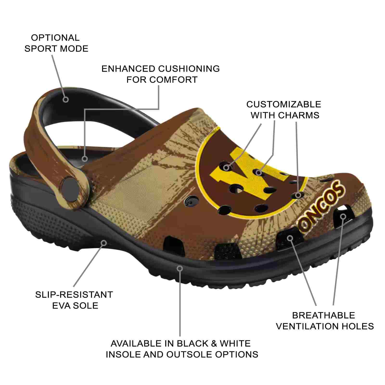 Customized Western Michigan Broncos Paint Splatter Graphics ClogTVC1801746 - Image 5