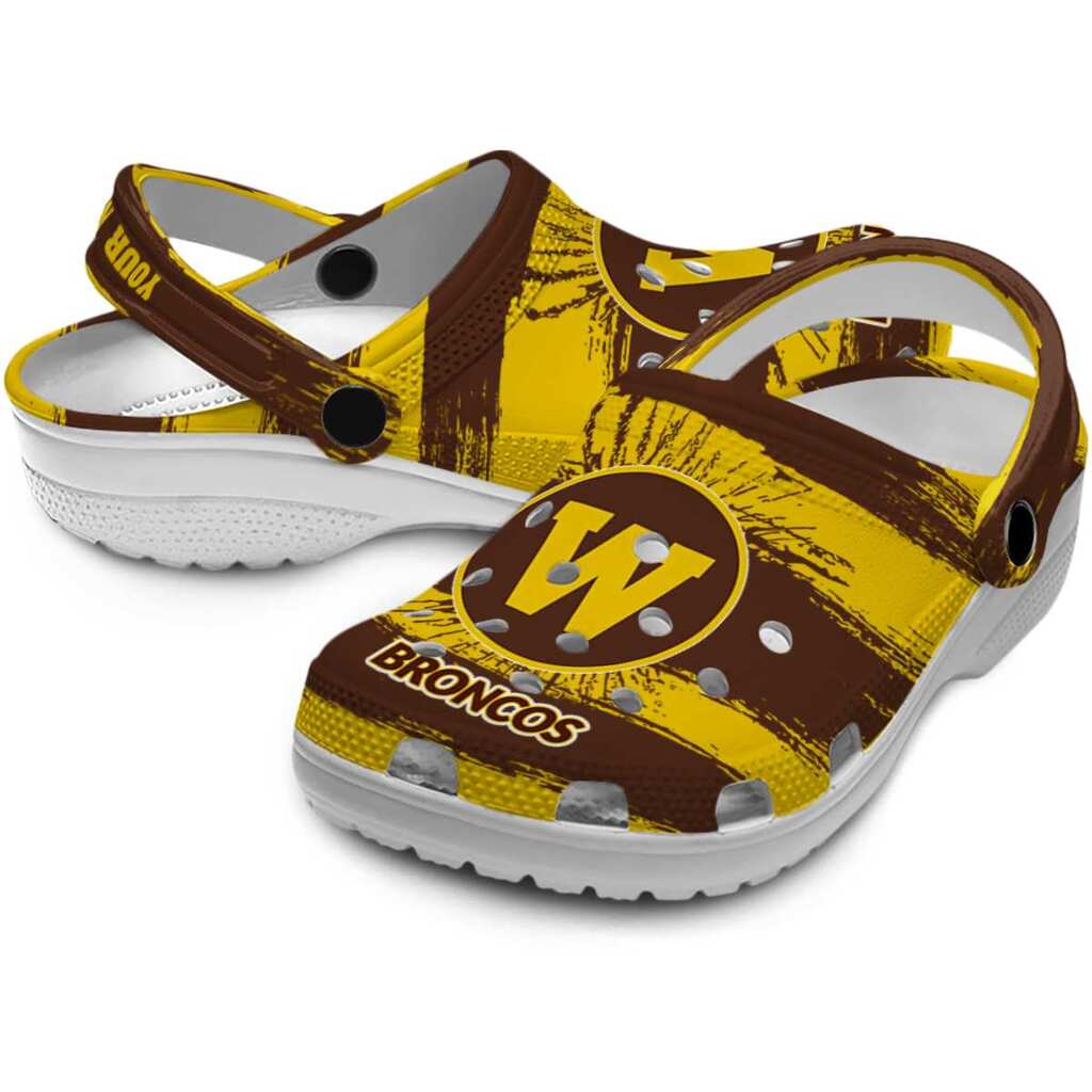 Customized Western Michigan Broncos Paint Splatter Graphics ClogTVC1801746 - Image 3