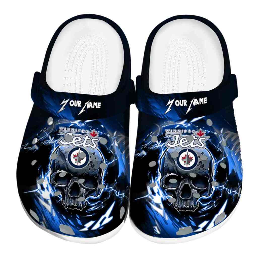 Customized Winnipeg Jets Gothic Skull ClogTVC1801896