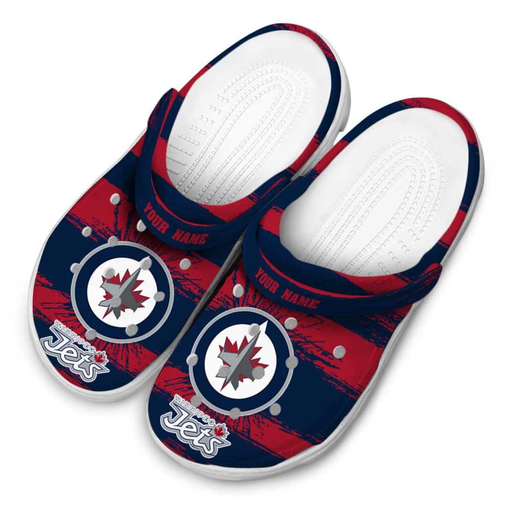 Customized Winnipeg Jets Paint Splatter Graphics ClogTVC1801896 - Image 4