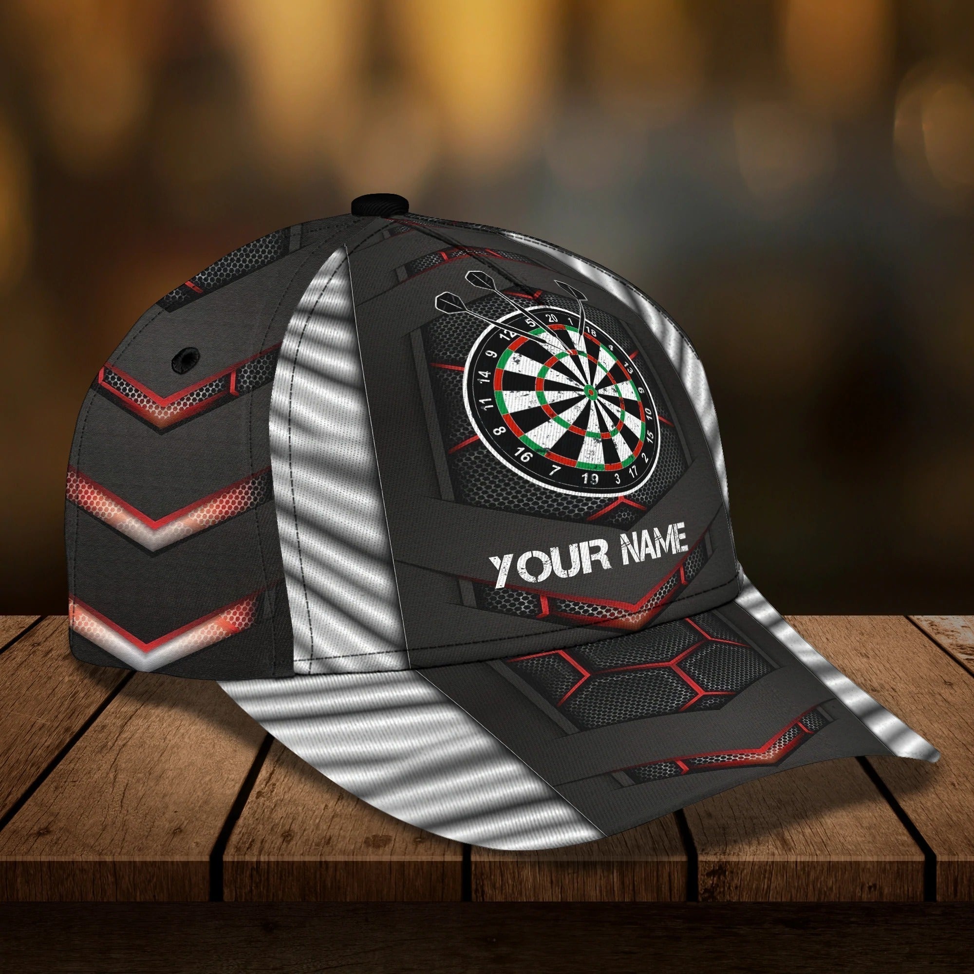 Customized With Name 3D Dart Caps, Dart Lover Gifts, Dart Hat Dart Cap For Dart Players Trucker Hats Custom Hats Gifts For Men & Women