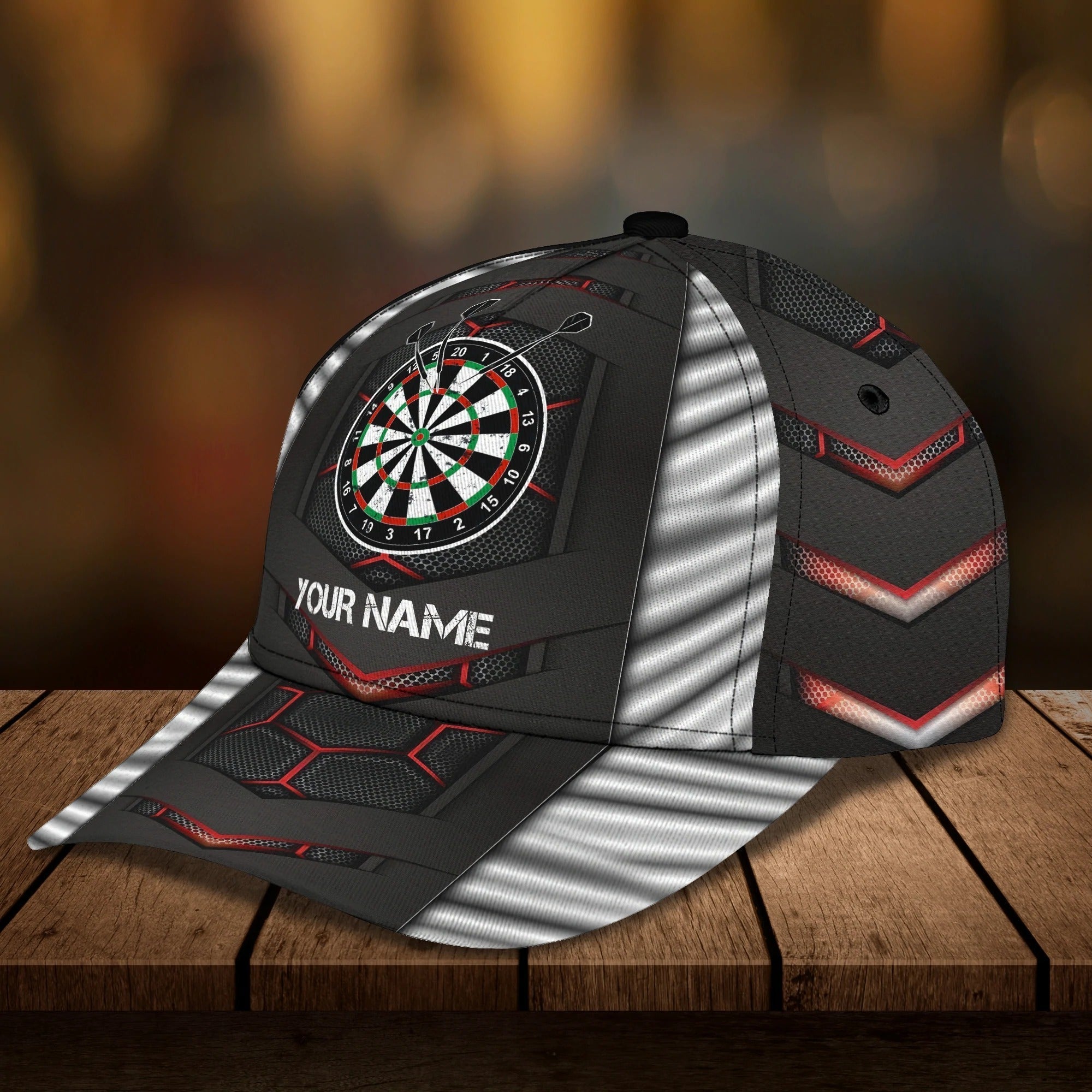 Customized With Name 3D Dart Caps, Dart Lover Gifts, Dart Hat Dart Cap For Dart Players Trucker Hats Custom Hats Gifts For Men & Women