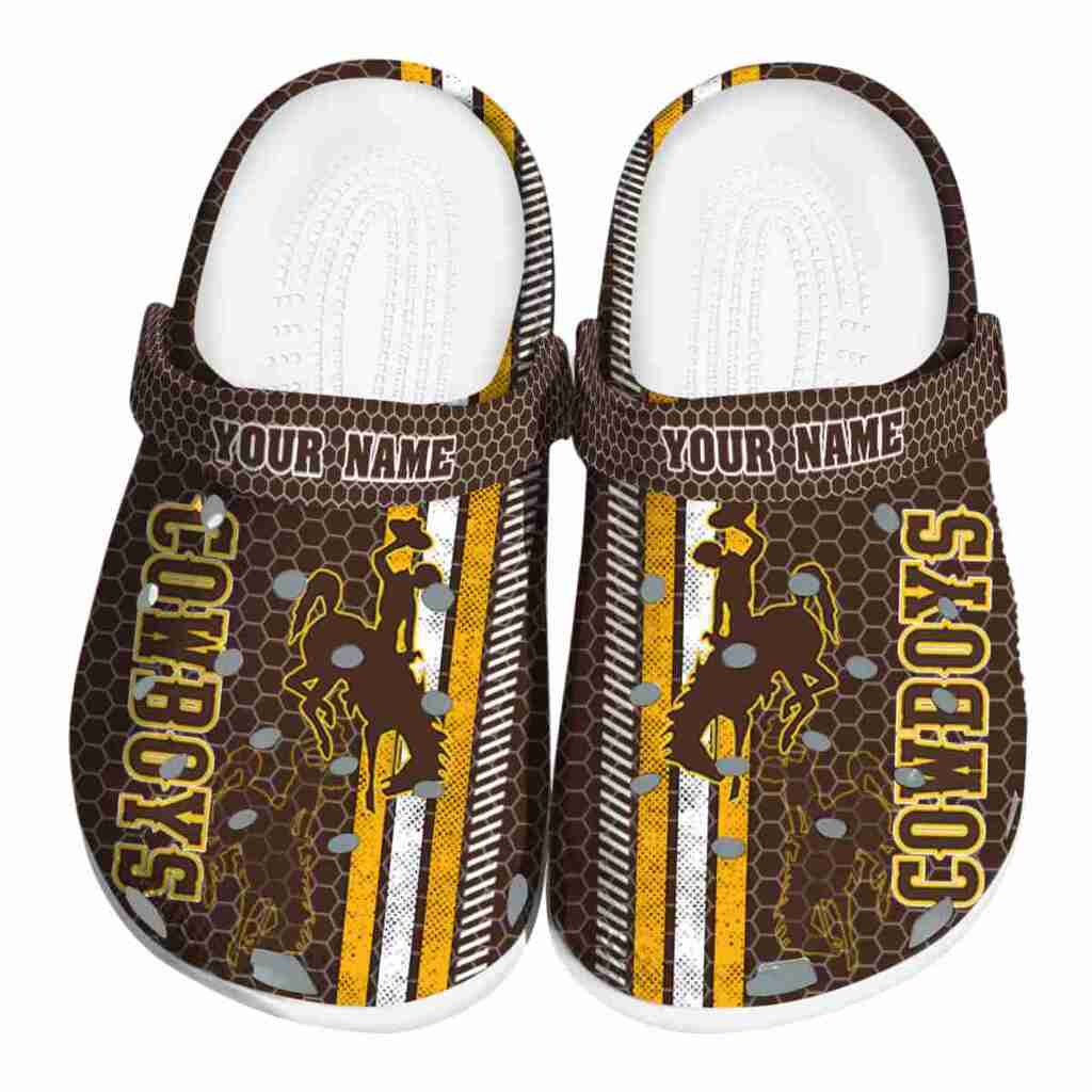 Customized Wyoming Cowboys Contrasting Stripes ClogTVC1801745