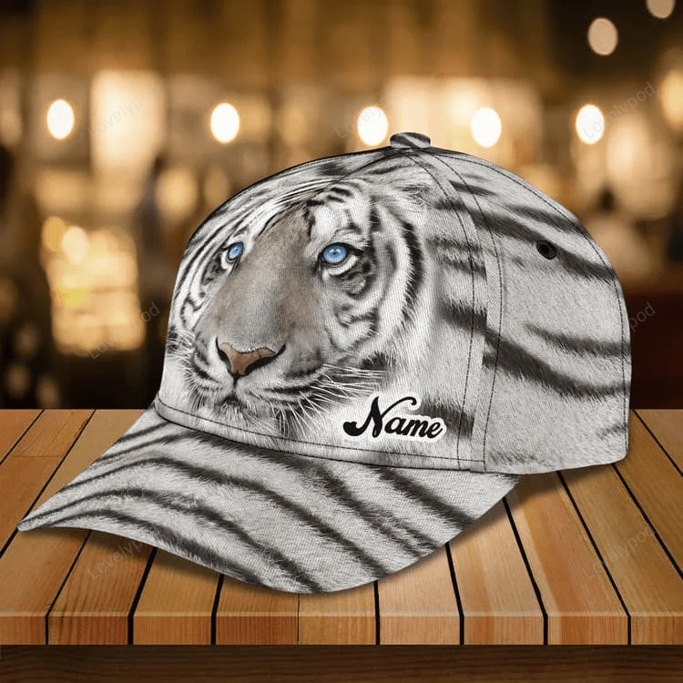 Customized Yellow Tiger King 3D Baseball Cap for Him, Tiger Hat for Tiger Lovers Trucker Hats Custom Hats Gifts For Men & Women