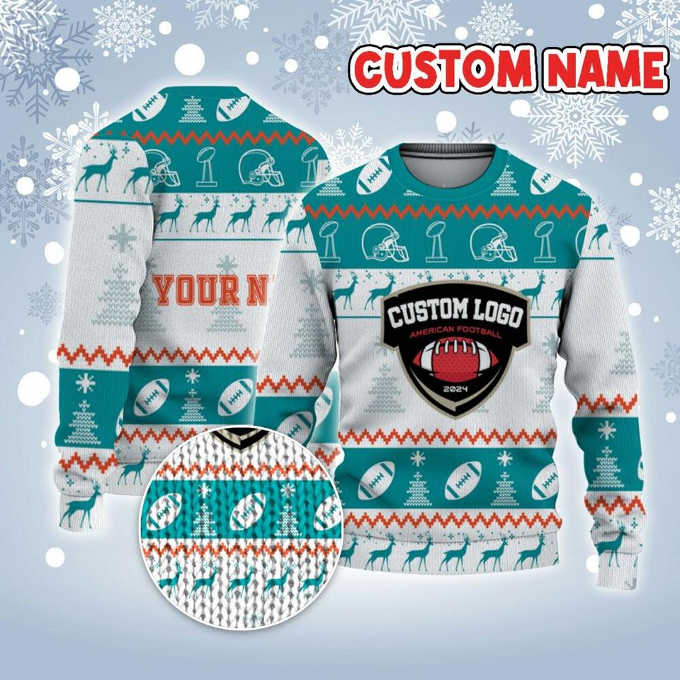Customized Your Team American Football Ugly Christmas Sweater