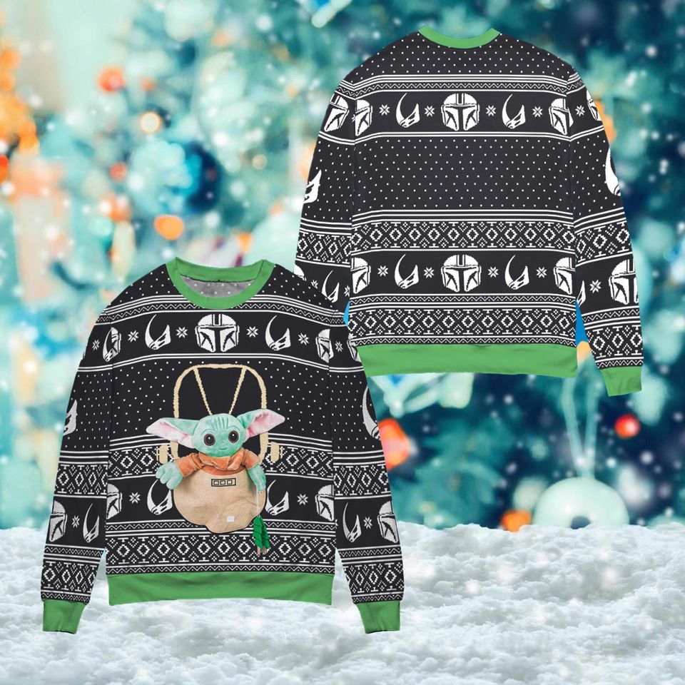 Cute Baby Forces Trees 3D Ugly Christmas Sweater