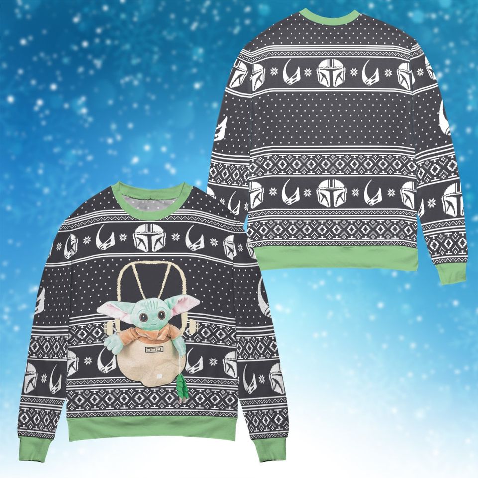 Cute Baby Forces Trees 3D Ugly Christmas Sweater