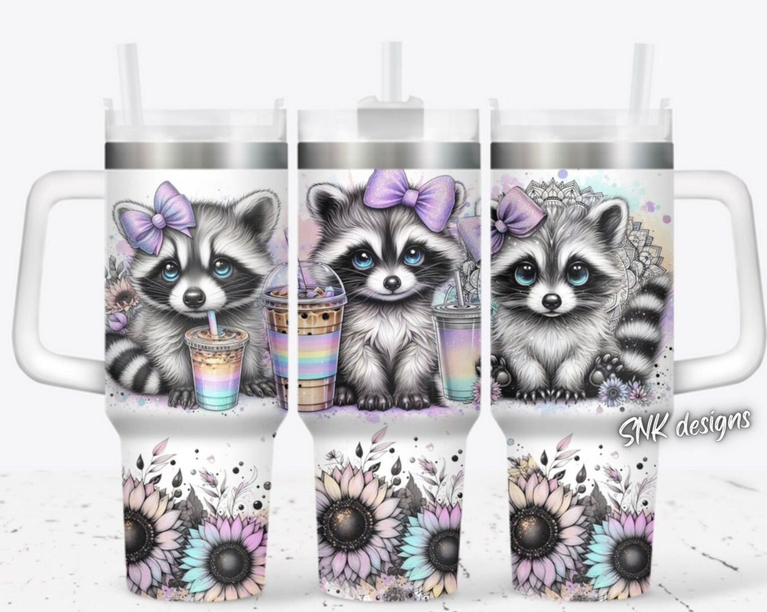 Cute Baby Raccoon Custom Stanley Cup 40 oz 30 oz Tumbler With HandleTVC2301706