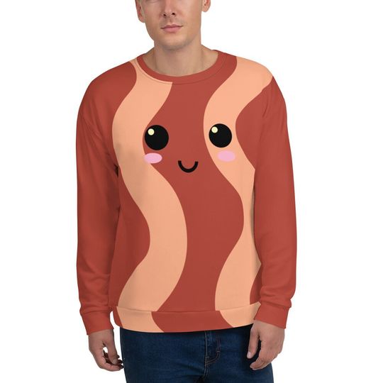 Cute bacon sweatshirt, gift for bacon lovers, Halloween costume, Unisex Sweatshirt - Image 13