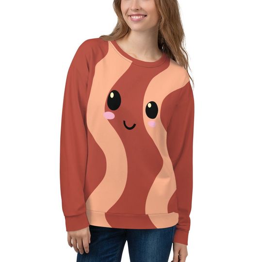 Cute bacon sweatshirt, gift for bacon lovers, Halloween costume, Unisex Sweatshirt - Image 19