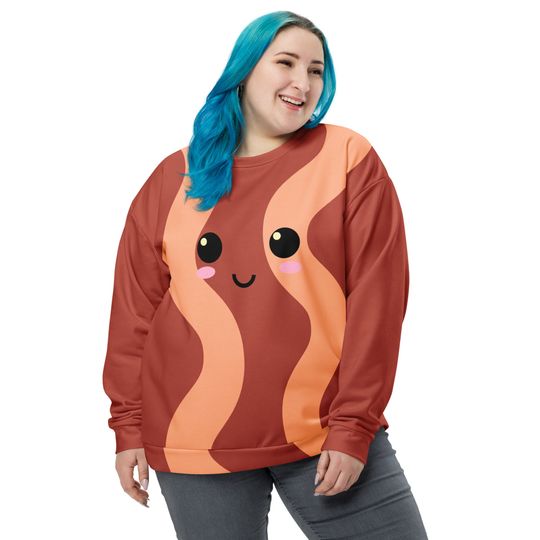 Cute bacon sweatshirt, gift for bacon lovers, Halloween costume, Unisex Sweatshirt - Image 17