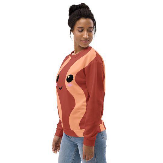 Cute bacon sweatshirt, gift for bacon lovers, Halloween costume, Unisex Sweatshirt - Image 21