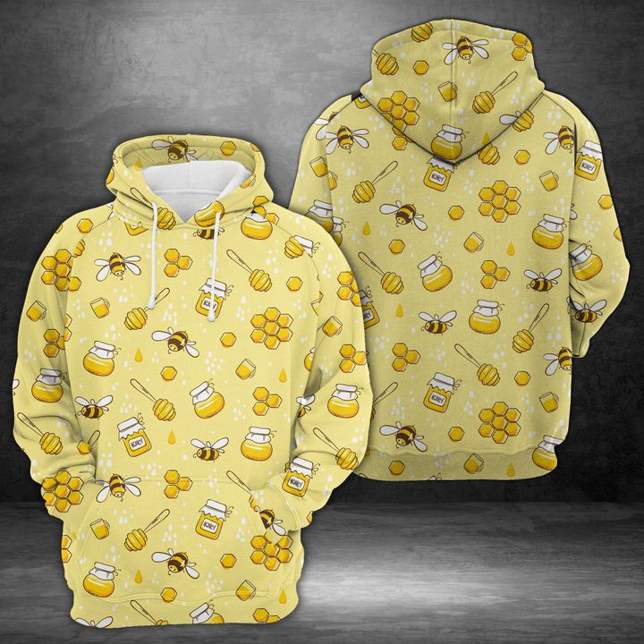 Cute Bee 3D All Over Print Hoodie, Zip Hoodie