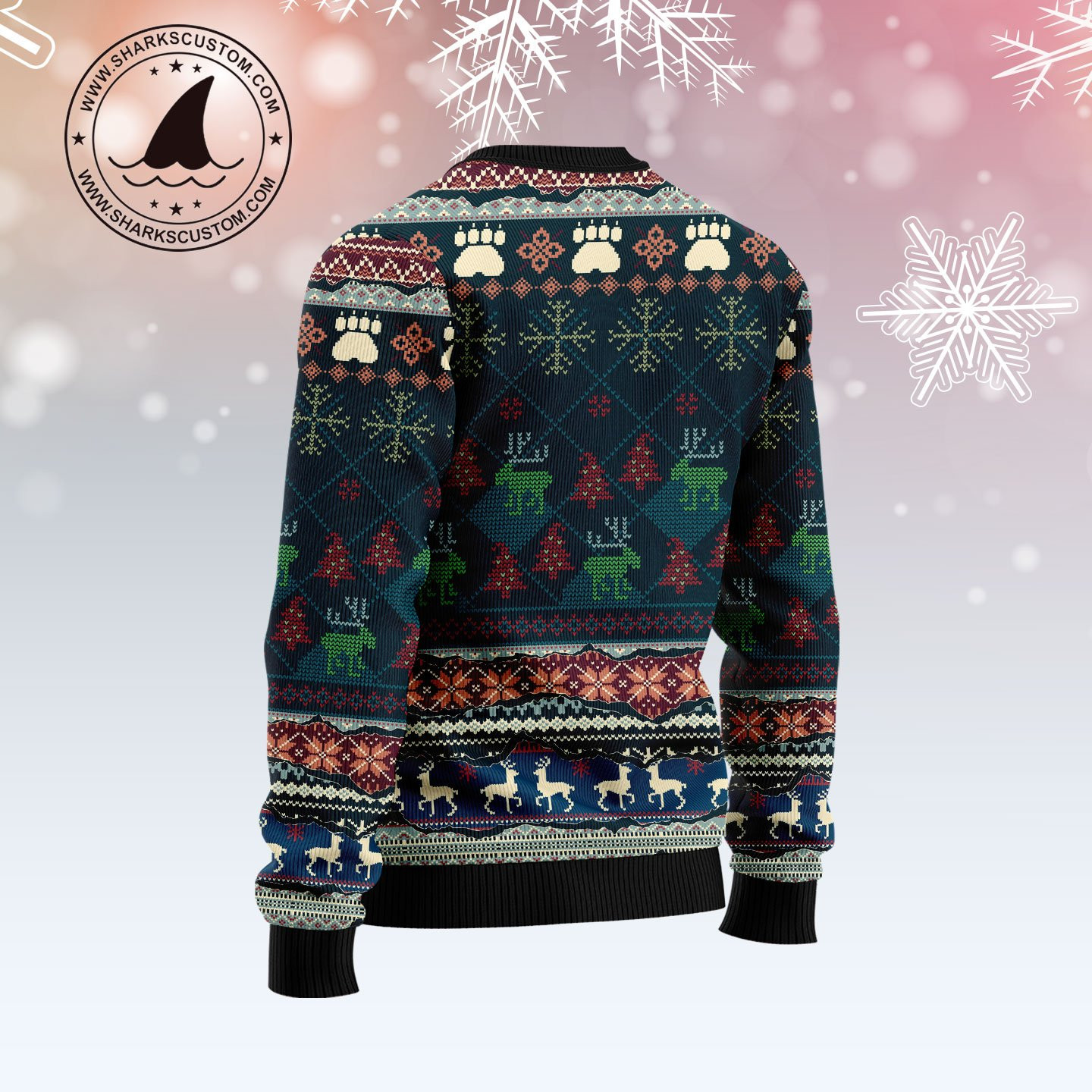 Cute Bernese Mountain Dog Christmas Ugly Christmas Sweater Adult 3D Funny Matching for family - Image 2