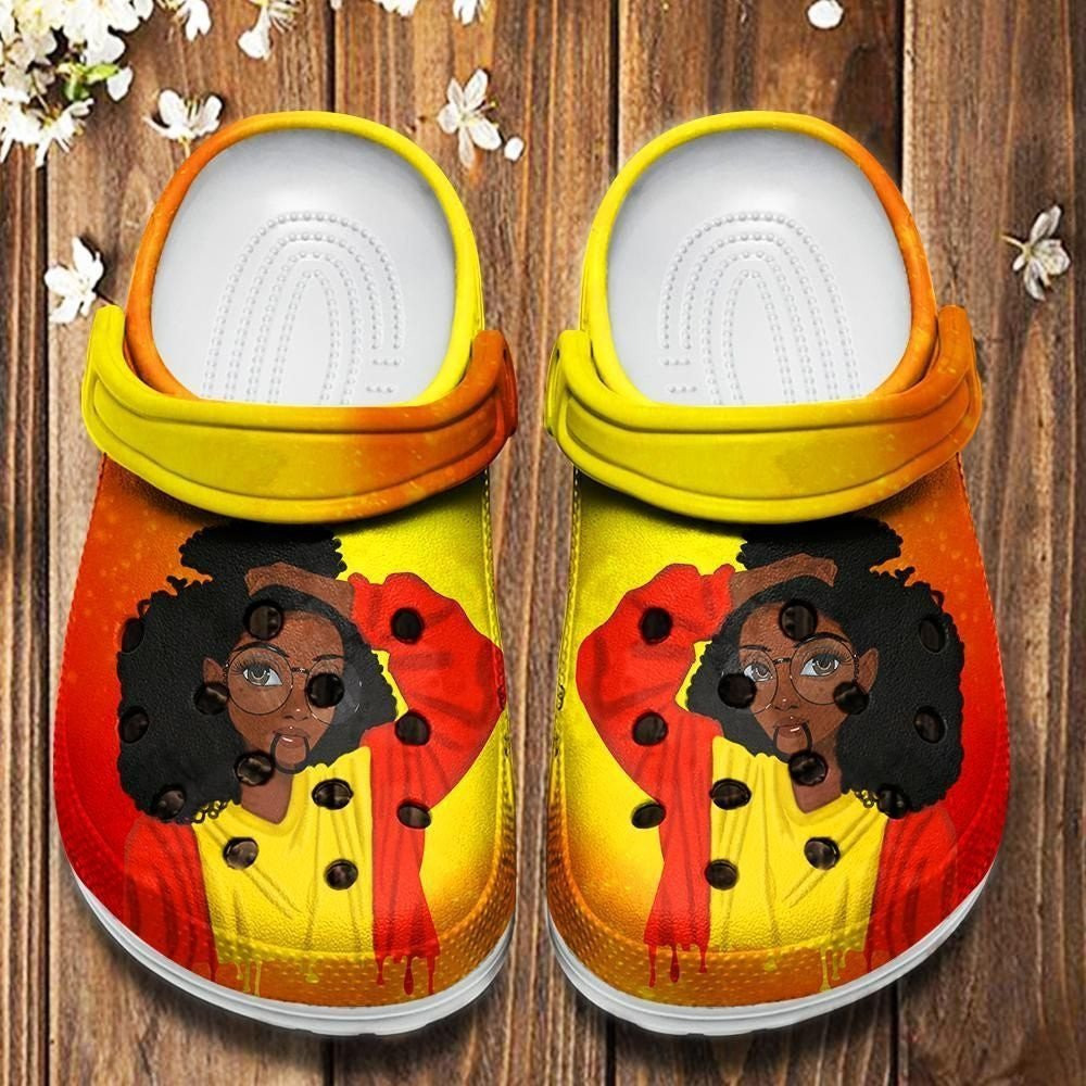 Cute Black Girl Shoes - Teen Black Girl Crocbland Clog Birthday Gift