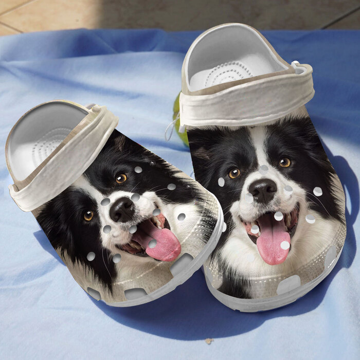 Cute Border Collie Dog Crocs Crocband Clogs Shoes Comfortable For Men Women and Kids
