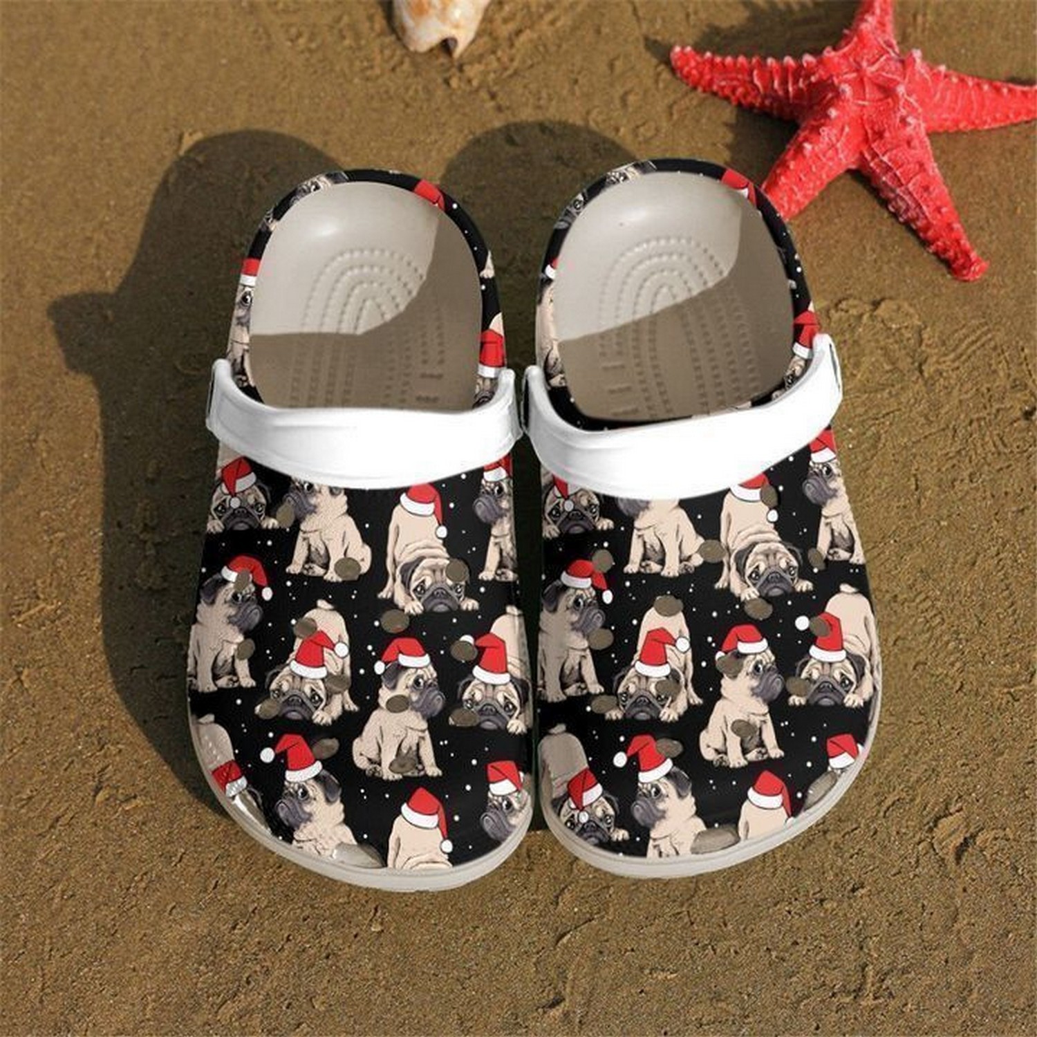 Cute Bull Dogs Christmas Crocs Crocband Clogs Shoes Comfortable For Men Women and Kids