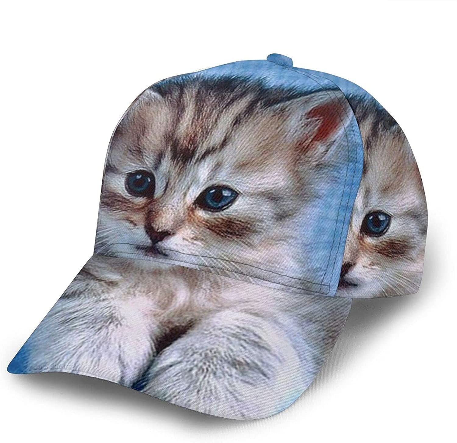 Cute Cat Classic Baseball 3D Cap Adjustable Twill Sports Dad Hats For Unisex Trucker Hats Custom Hats Gifts For Men & Women
