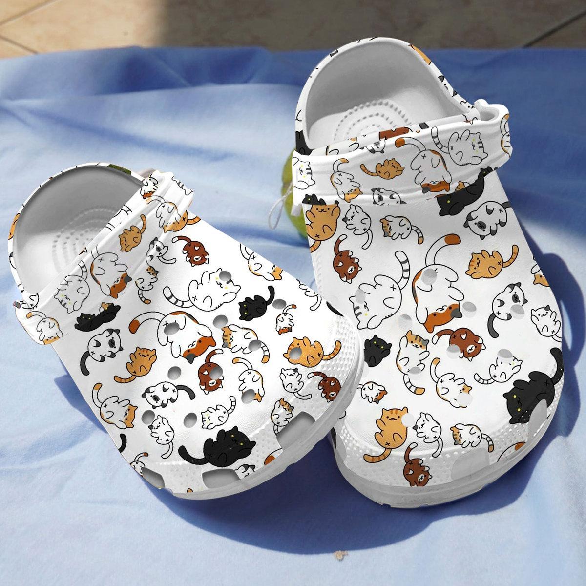 Cute Cat Crocs Crocband Clogs Shoes Comfortable For Men Women and Kids