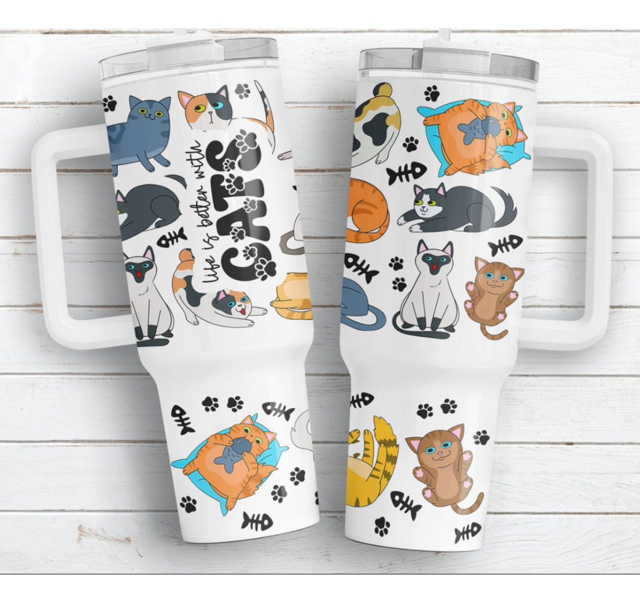 Cute Cat Custom Stanley Cup 40 oz 30 oz Tumbler With HandleTVC2301753