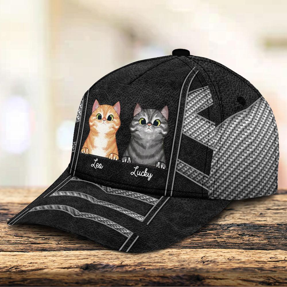 Cute Cats Cat Personalized Classic Cap, Personalized Gift For Cat Lovers, Cat Dad, Cat Mom Trucker Hats Custom Hats Gifts For Men & Women