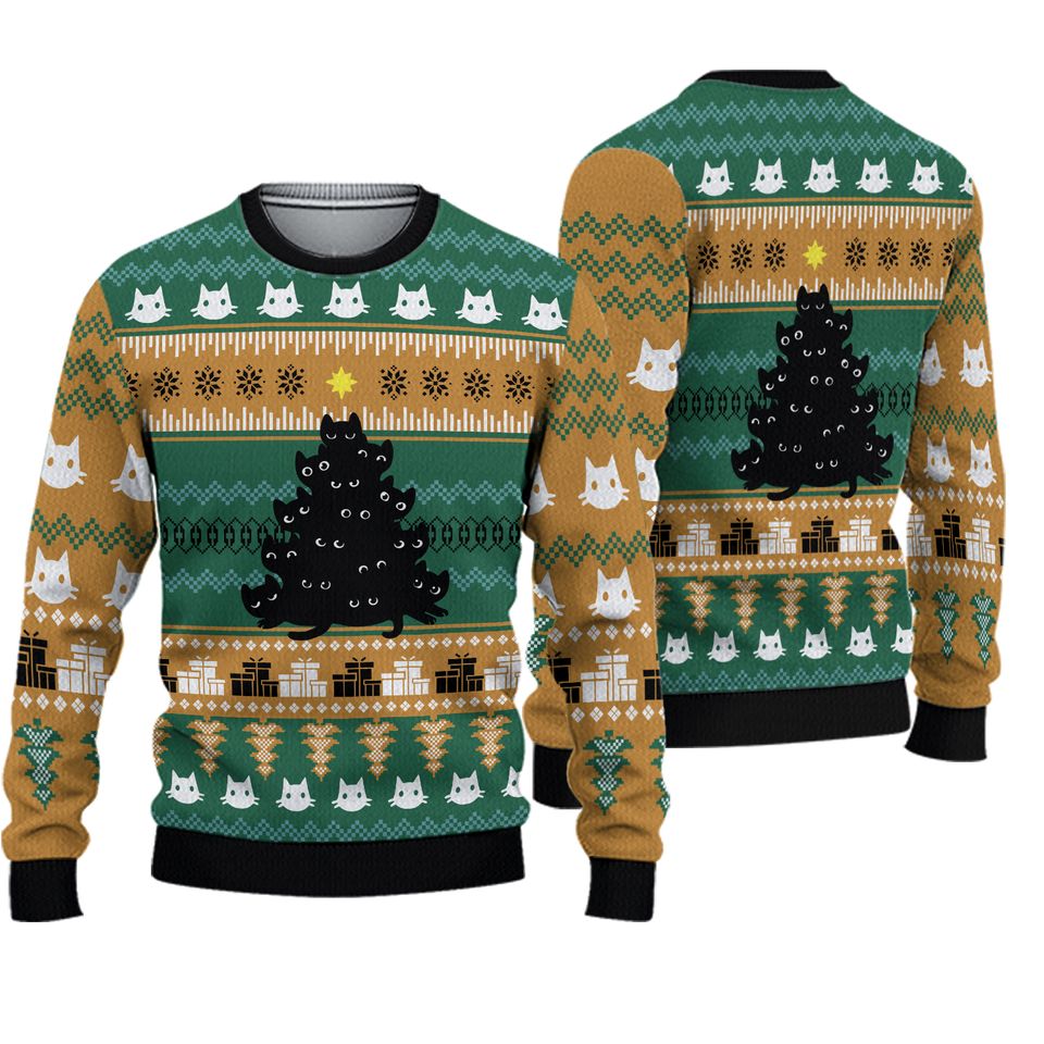 Cute Cats Ugly Sweatshirts, Christmas Gift For Men Women Kid