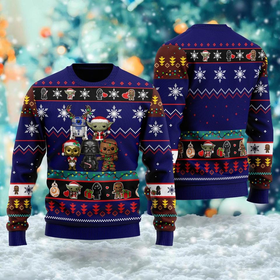 Cute Characters 3D Sweater, Iconic Movie Ugly Christmas Sweater