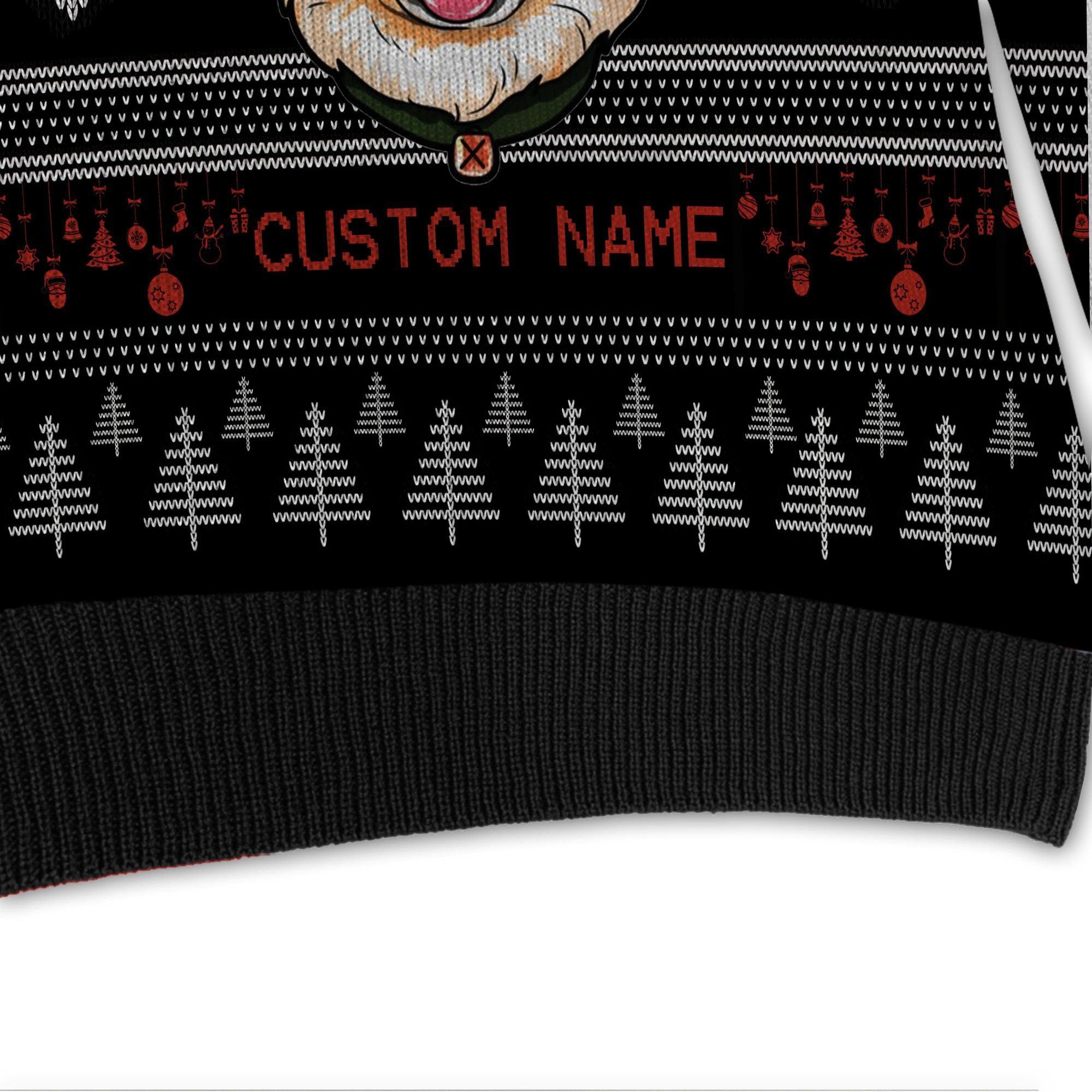 Cute Corgi 3D Custom Name Shirt For Dog Lovers Ugly Christmas Sweater Adult 3D Funny Matching for family - Image 4