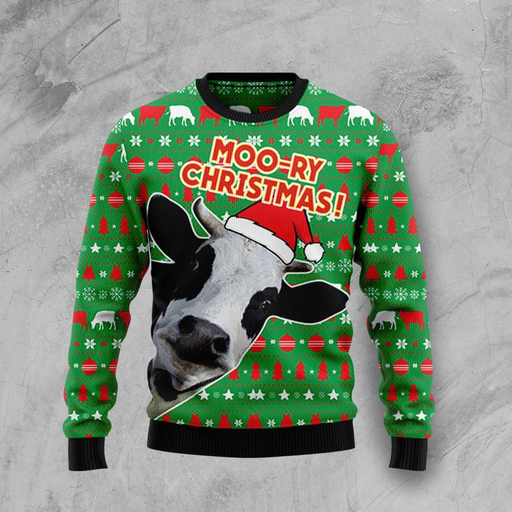 Cute Cow Ugly Christmas Sweater Unisex Womens Mens Funny Family Sweater Gifts Gift For Christmas
