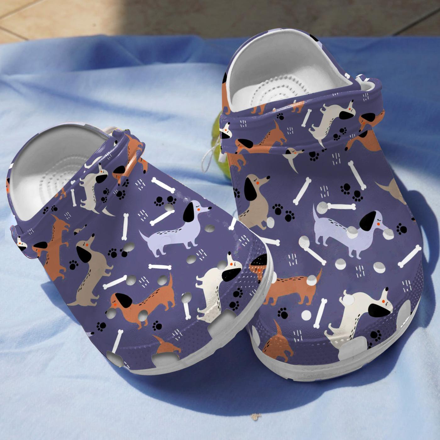 Cute Dachshund Crocs Crocband Clogs Shoes Comfortable For Men Women and Kids