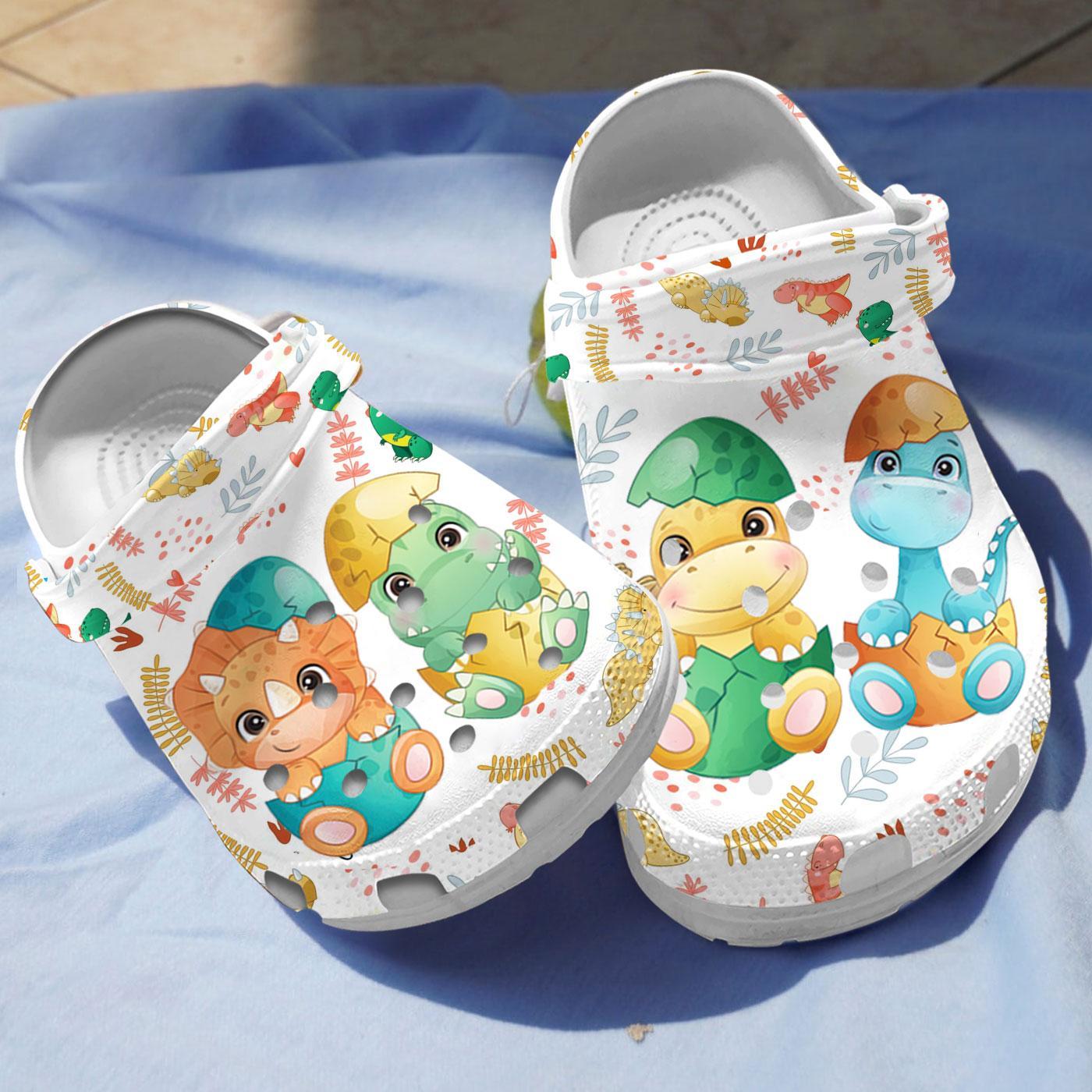 Cute Dinosaur Crocs Crocband Clogs Shoes Comfortable For Men Women and Kids