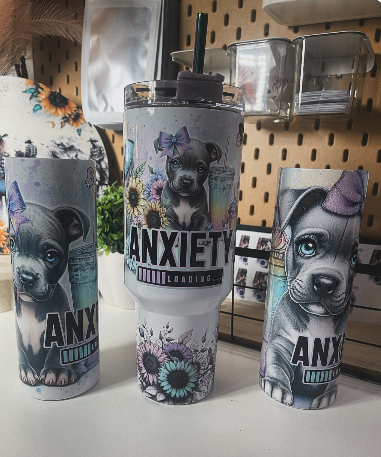 Cute Dog Flower Custom Stanley Cup 40 oz 30 oz Tumbler With HandleTVC2301707