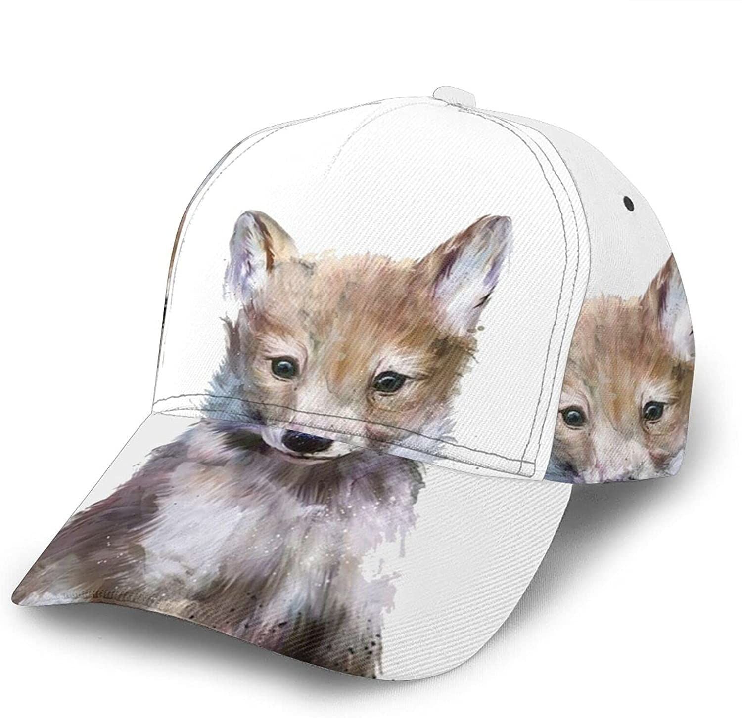 Cute Dog Print Classic Baseball 3D Cap Adjustable Twill Sports Dad Hats For Unisex Trucker Hats Custom Hats Gifts For Men & Women