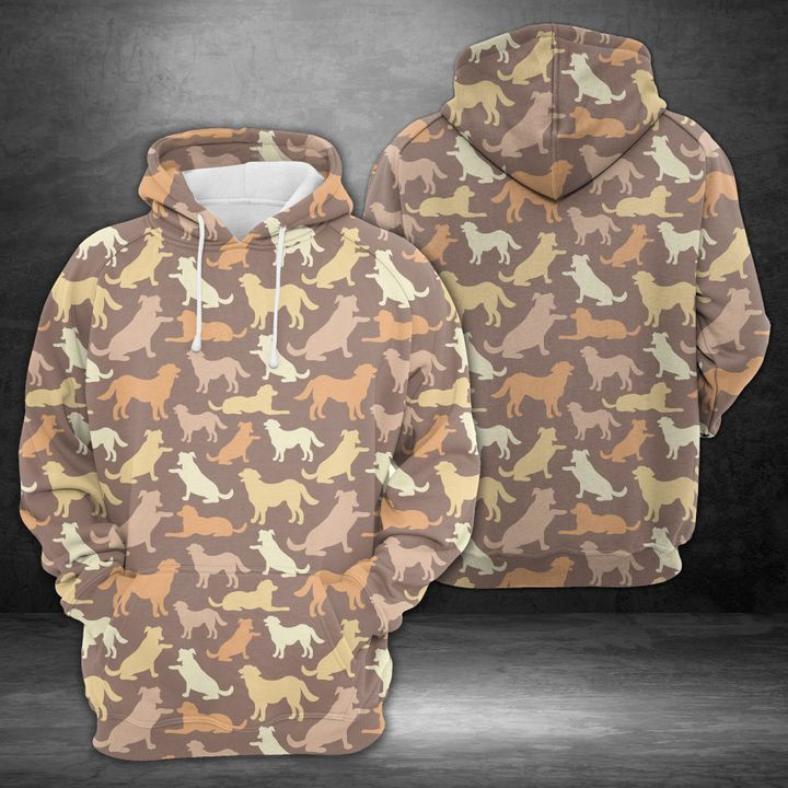 Cute Dog Silhouettes 3D All Over Print Hoodie, Zip Hoodie