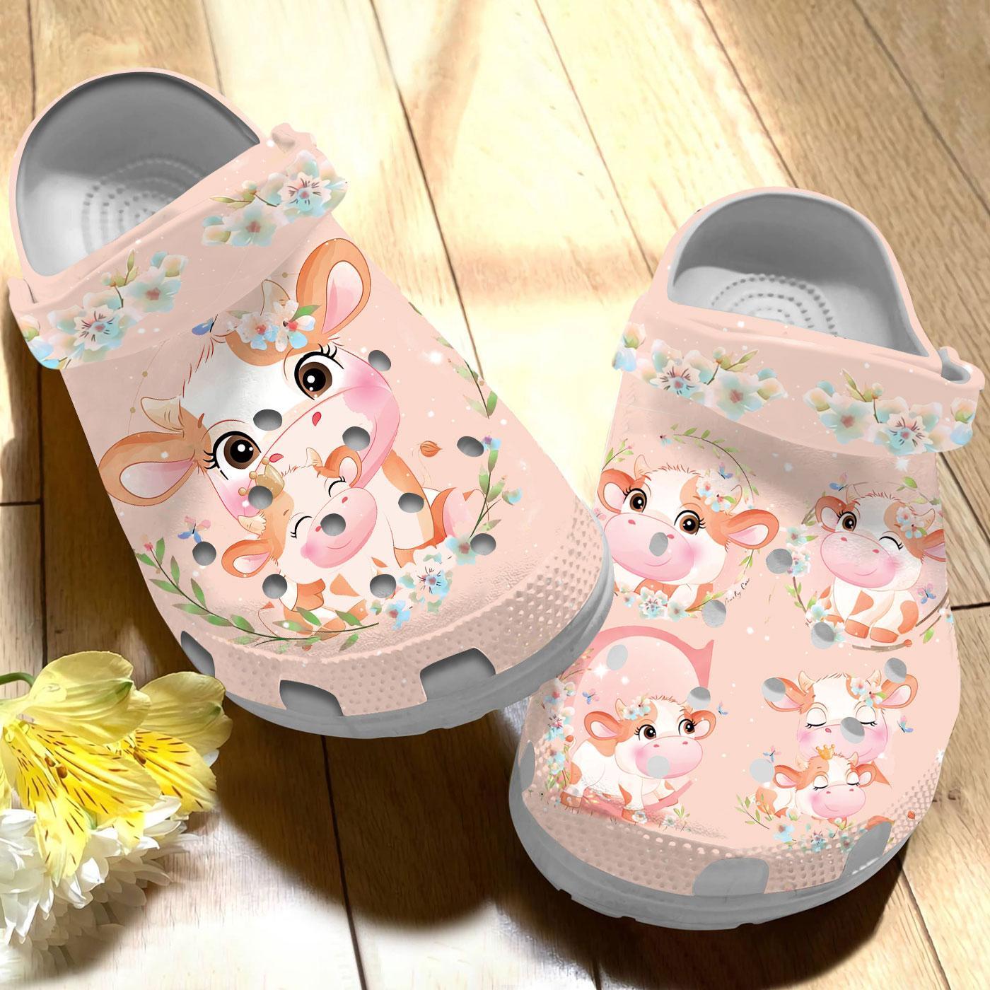 Cute doodle Cow Crocs Crocband Clogs Shoes Comfortable For Men Women and Kids