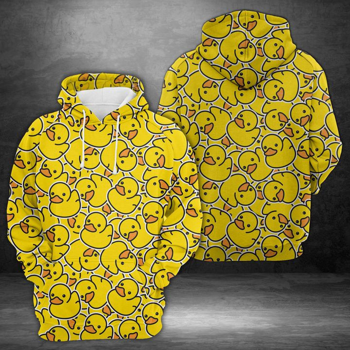 Cute Duck 3D All Over Print Hoodie, Zip Hoodie