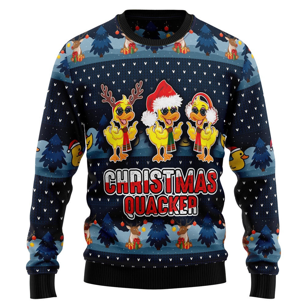 Cute Duck Quacker Ugly Christmas Sweater Gift For Christmas
