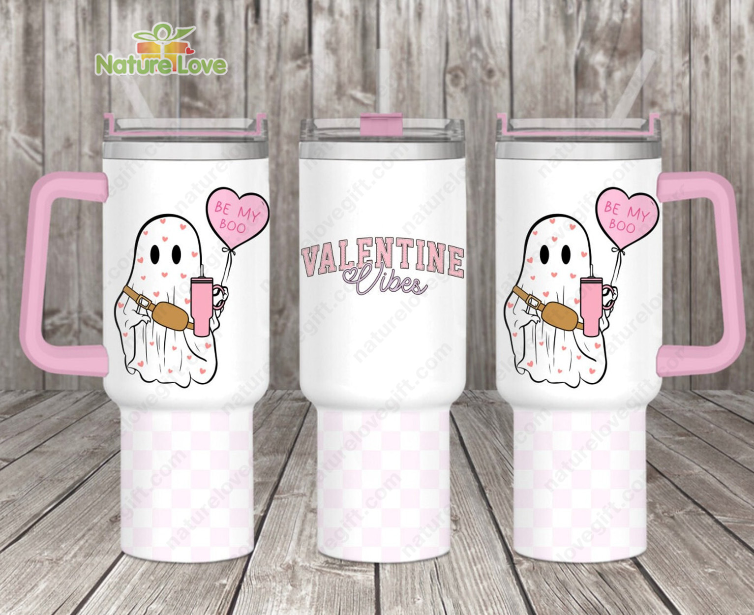 Cute Ghost Valentines Gift Custom Stanley Cup 40 oz 30 oz Tumbler With HandleTVC2301903