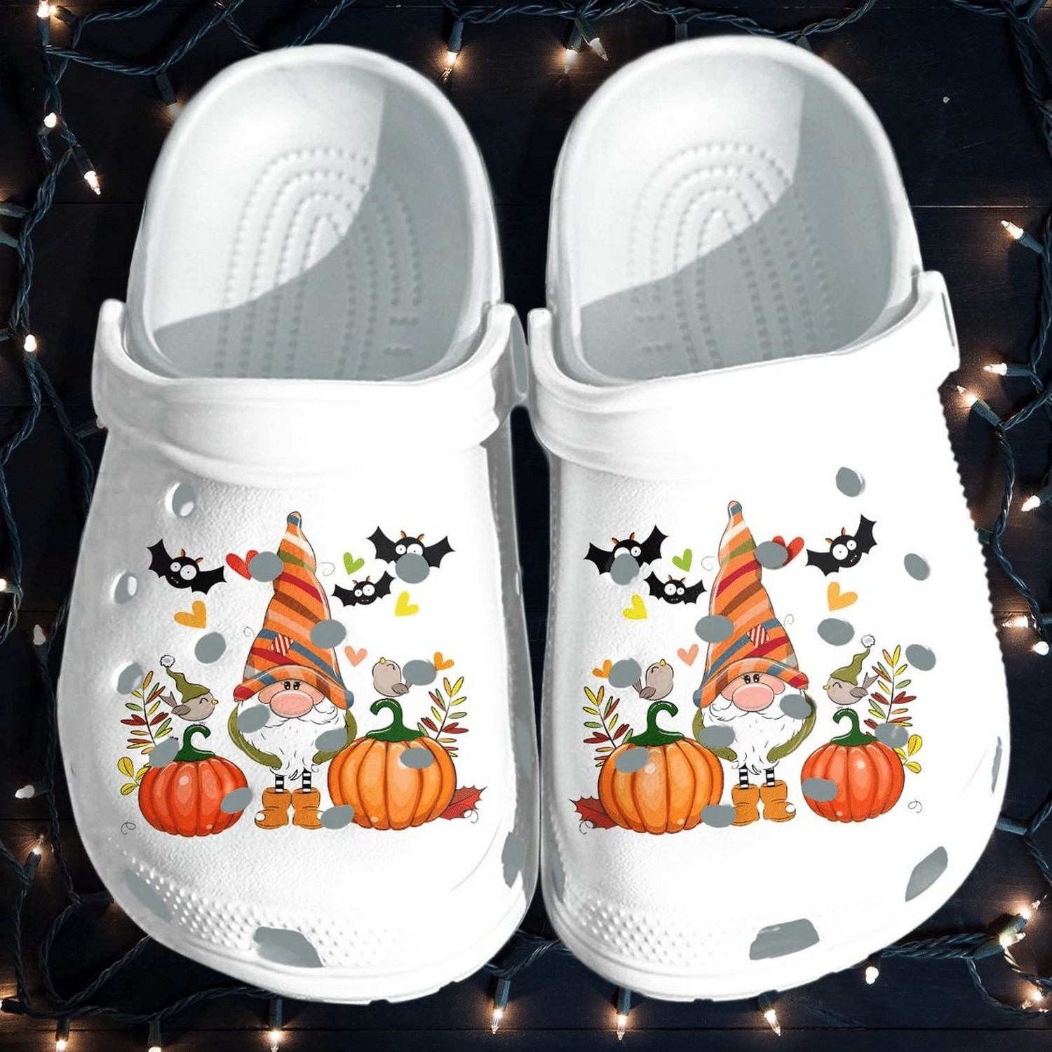 Cute Gnome Pumpkin Autume Thanksgiving Crocs Crocband Clogs Shoes Comfortable For Men Women and Kids