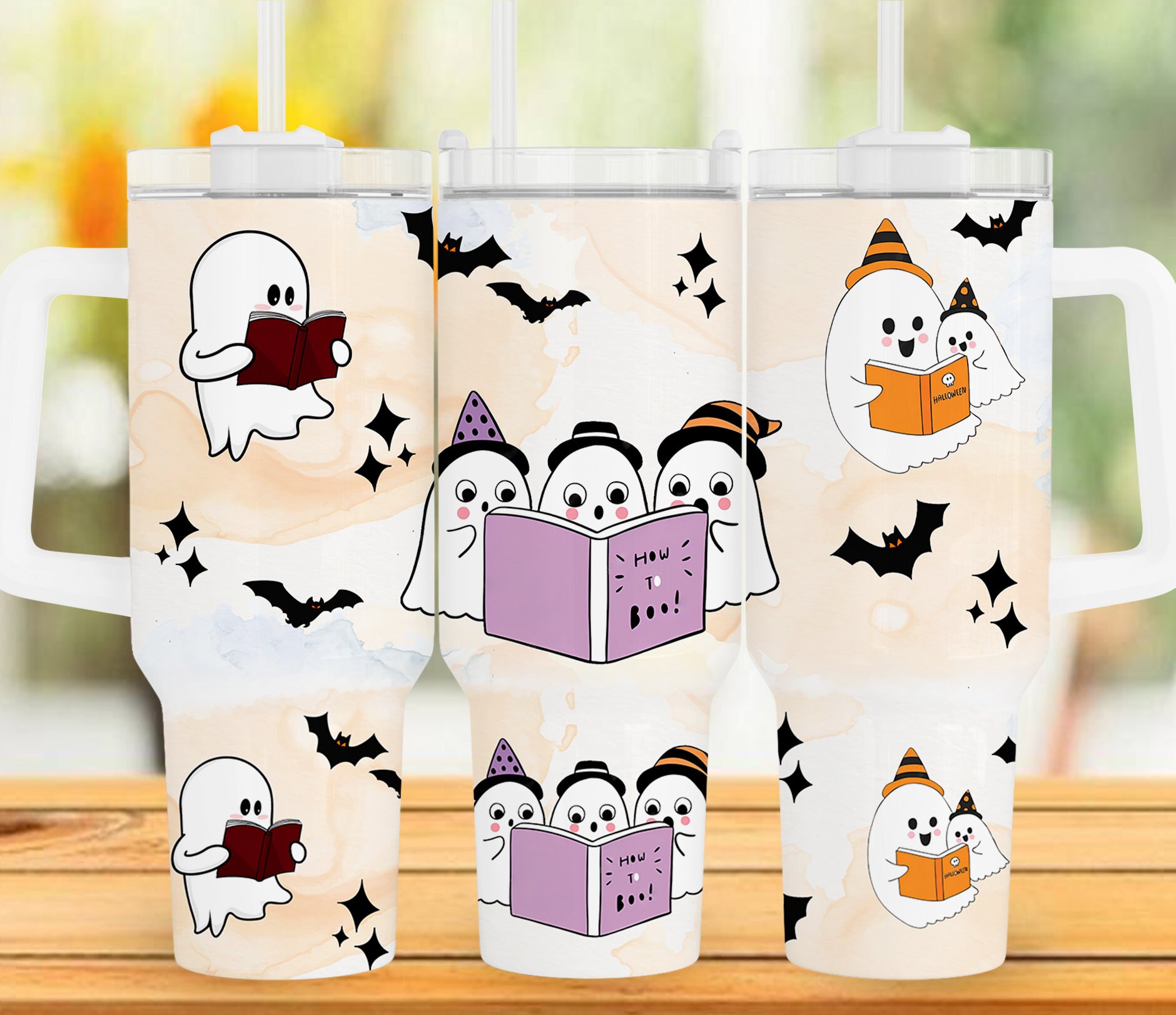 Cute Halloween Ghost Custom Stanley Cup 40 oz 30 oz Tumbler With HandleTVC2301964