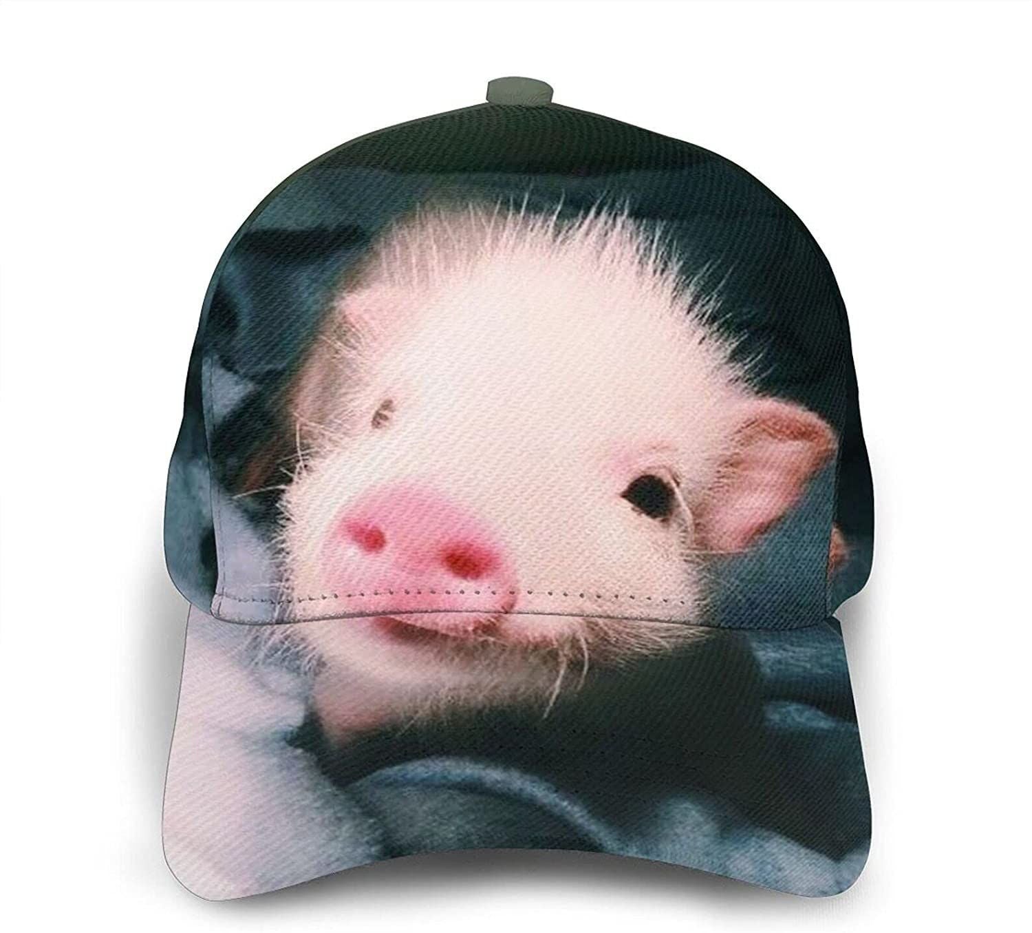 Cute Little Pig Print Casual Baseball Cap Adjustable Twill Sports Dad Hats For Unisex Trucker Hats Custom Hats Gifts For Men & Women