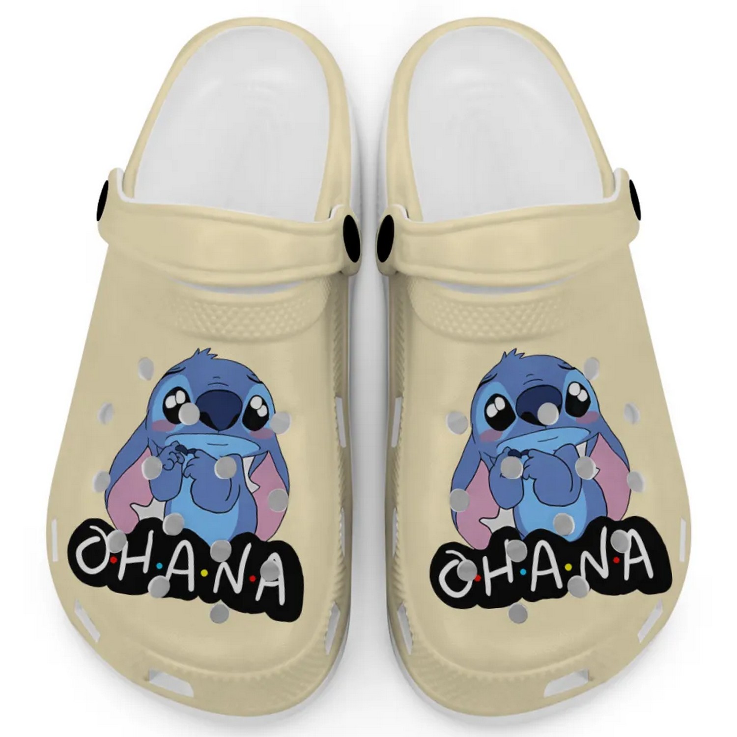 Cute Ohana Stitch Cartoon Banana Crocs Crocband Clogs Shoes Comfortable For Men Women and Kids