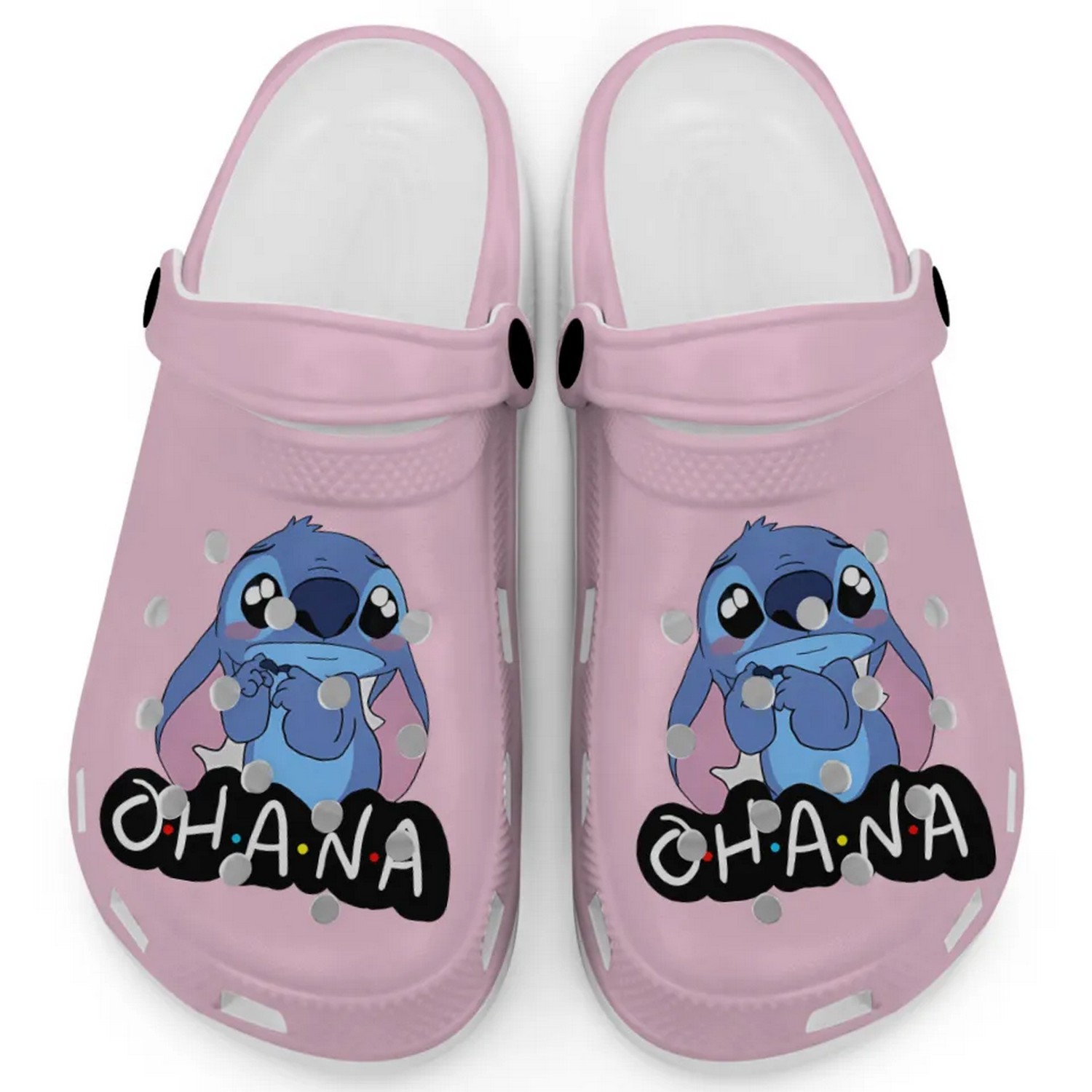Cute Ohana Stitch Cartoon Blossom Crocs Crocband Clogs Shoes Comfortable For Men Women and Kids