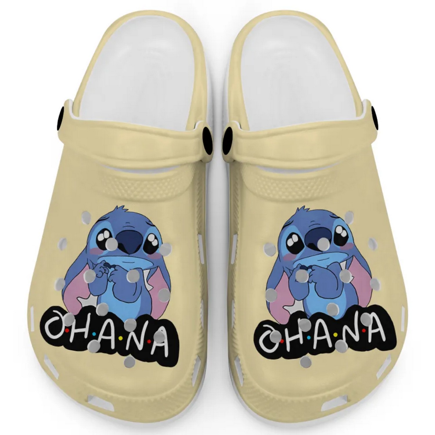 Cute Ohana Stitch Cartoon Butter Crocs Crocband Clogs Shoes Comfortable For Men Women and Kids